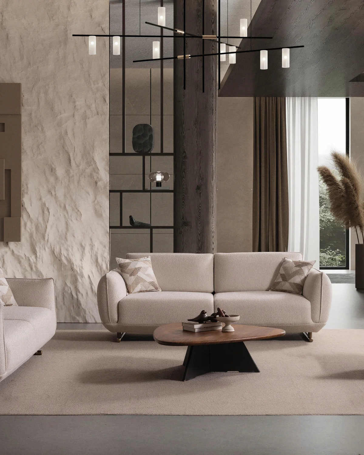 Time koltuk takımı ile döşenmiş salon